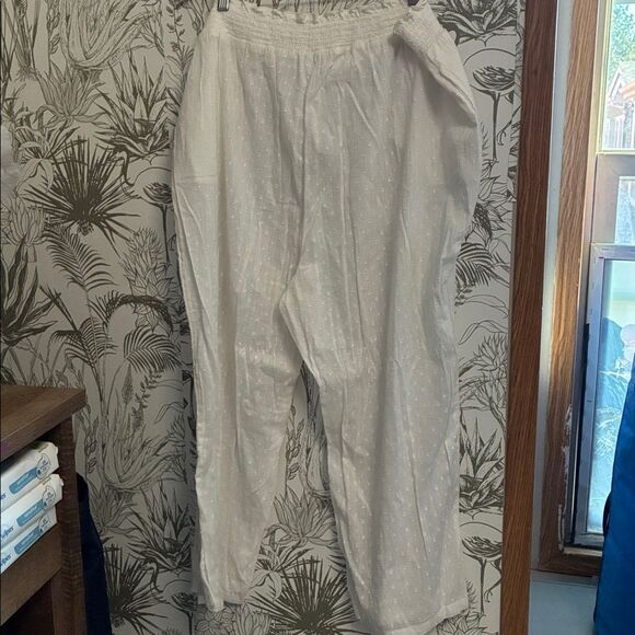 Old Navy 2X New White Polka Dot Pants Wide Leg Cover Up - Picture 6 of 6